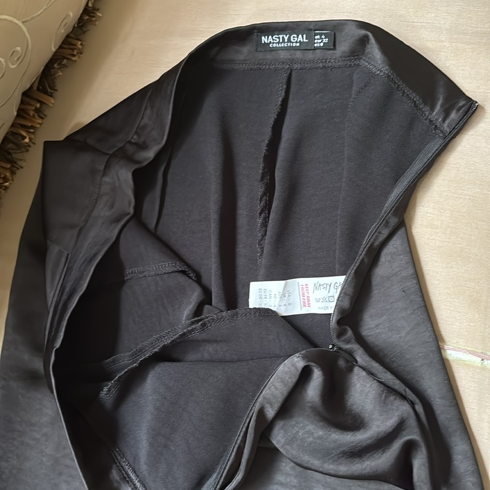 Nasty Gal satin the mood wide leg fool length trousers pants sz.4 (US0) - Picture 9 of 15